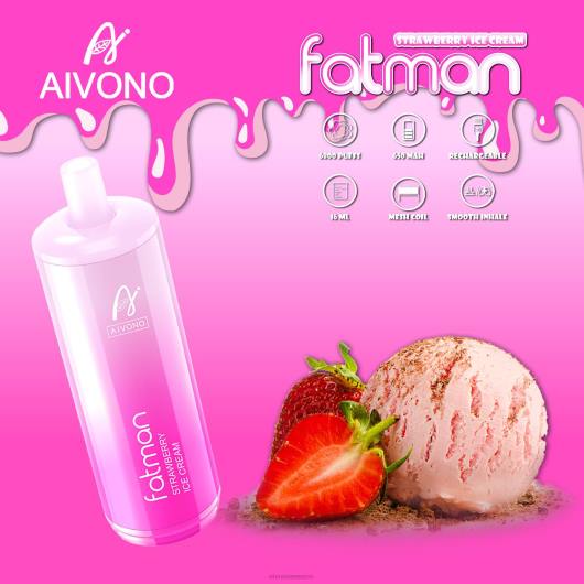 helado de fresa Aivono FATMAN 6800 TRF421 | Aivono México